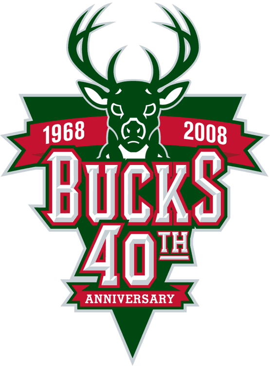 Milwaukee Bucks 2008 Anniversary Logo fabric transfer